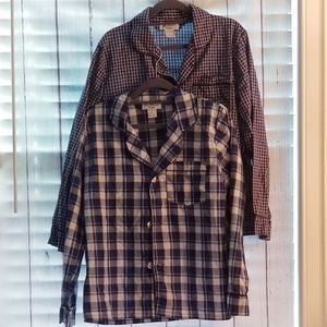 Boy's L/XL LOT OF 2 Pajama Button Down Shirts
